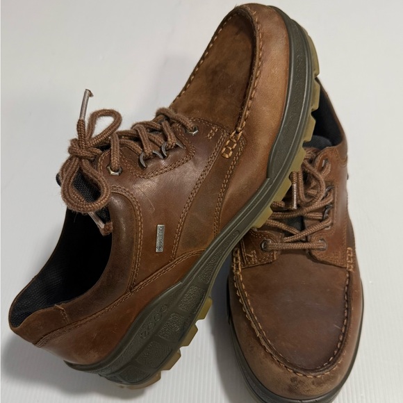 ECCO Track 25 Low II GoreTex Hiking Shoes Brown Leather Mens Size 11 US EU 45